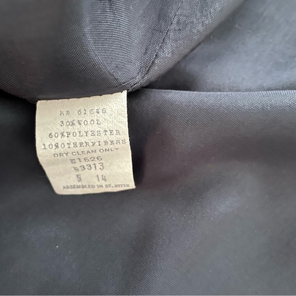 E H Woods Women’s Blazer Jacket Tweed Wool Blend Size 14 Worn One Front Button - Picture 5 of 9